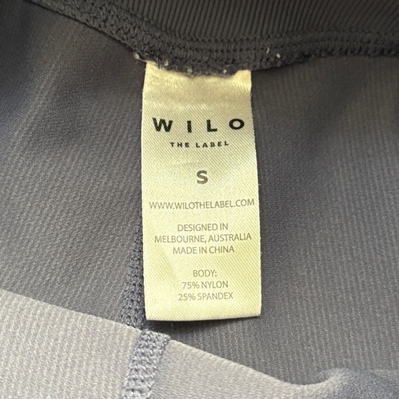 Wilo Anthropologie High Waisted Navy Blue Athleisure Athletic Leggings Small - Picture 6 of 7